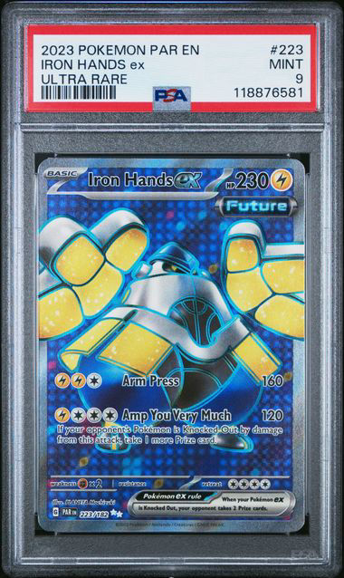 2023 POKEMON PAR EN-PARADOX RIFT #223 IRON HANDS ex ULTRA RARE