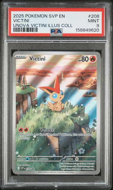 2025 POKEMON SVP EN-SV BLACK STAR PROMO #208 VICTINI UNOVA VICTINI ILLUS COLL