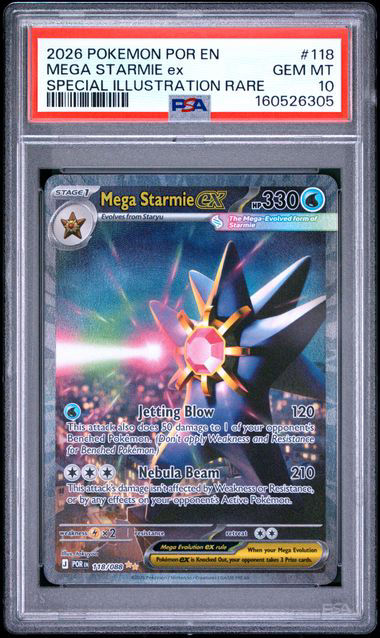 2026 POKEMON POR EN-PERFECT ORDER #118 MEGA STARMIE ex SPECIAL ILLUSTRATION RARE